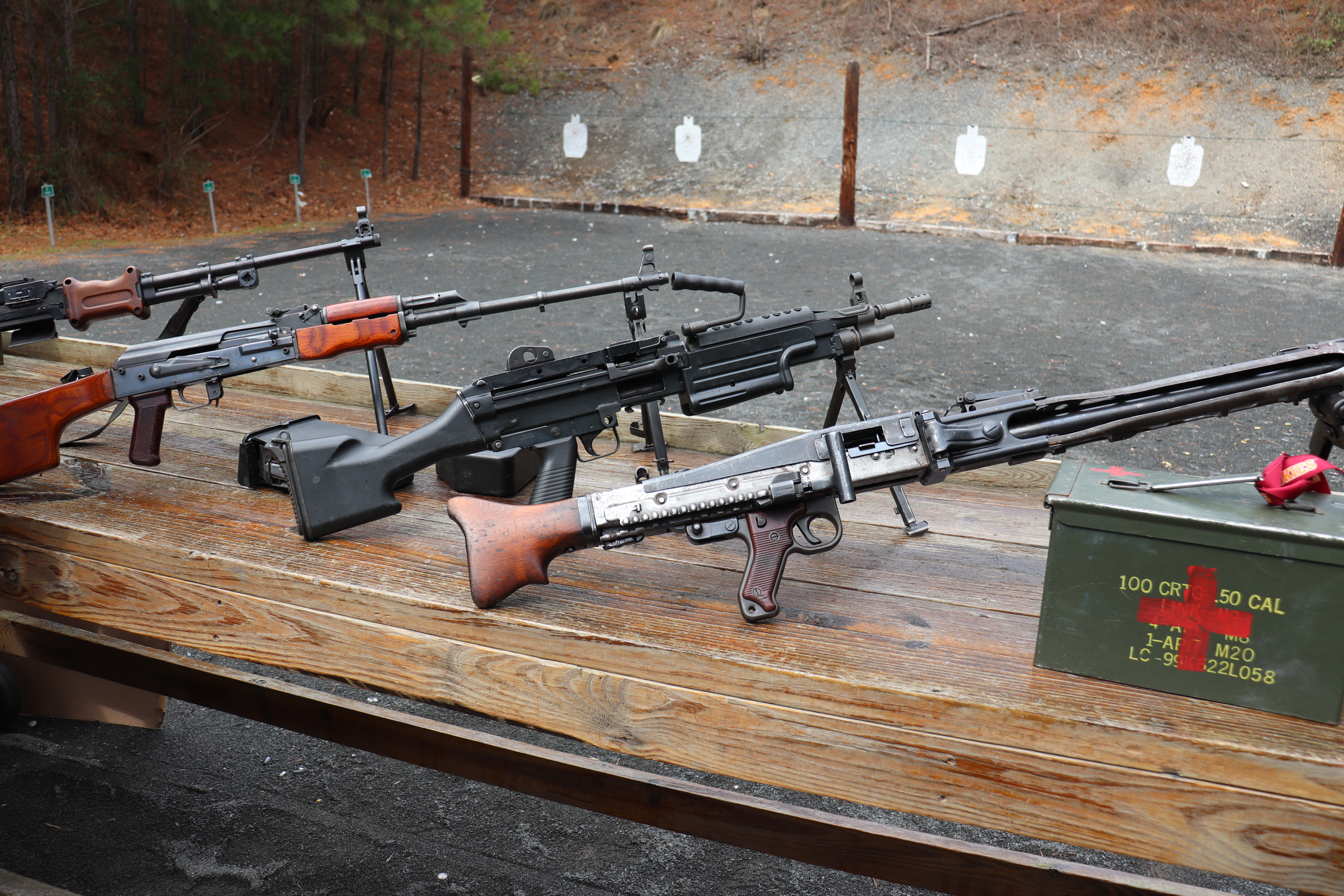 Guns at shooting range